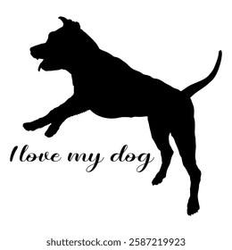 Dog silhouette, dog, dog breeds, logo, vector, silhouette, i love my dog, animal, illustration, icon, sign, design, black, symbol, pet, love