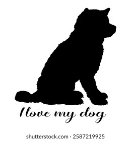 Dog silhouette, dog, dog breeds, logo, vector, silhouette, i love my dog, animal, illustration, icon, sign, design, black, symbol, pet, love