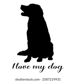 Dog silhouette, dog, dog breeds, logo, vector, silhouette, i love my dog, animal, illustration, icon, sign, design, black, symbol, pet, love