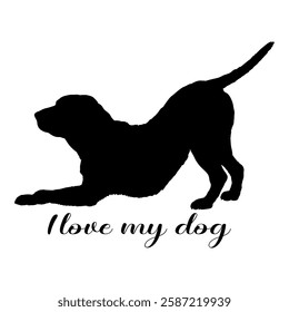 Dog silhouette, dog, dog breeds, logo, vector, silhouette, i love my dog, animal, illustration, icon, sign, design, black, symbol, pet, love