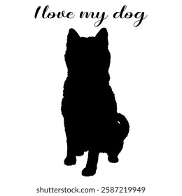 Dog silhouette, dog, dog breeds, logo, vector, silhouette, i love my dog, animal, illustration, icon, sign, design, black, symbol, pet, love