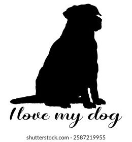 Dog silhouette, dog, dog breeds, logo, vector, silhouette, i love my dog, animal, illustration, icon, sign, design, black, symbol, pet, love