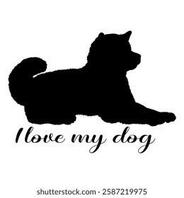 Dog silhouette, dog, dog breeds, logo, vector, silhouette, i love my dog, animal, illustration, icon, sign, design, black, symbol, pet, love