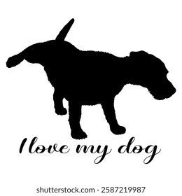 Dog silhouette, dog, dog breeds, logo, vector, silhouette, i love my dog, animal, illustration, icon, sign, design, black, symbol, pet, love