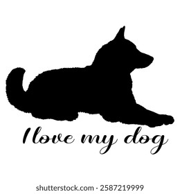 Dog silhouette, dog, dog breeds, logo, vector, silhouette, i love my dog, animal, illustration, icon, sign, design, black, symbol, pet, love