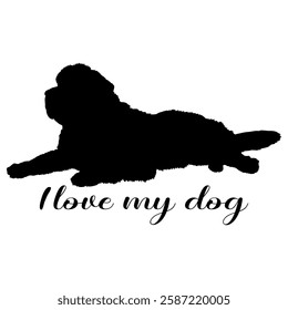 Dog silhouette, dog, dog breeds, logo, vector, silhouette, i love my dog, animal, illustration, icon, sign, design, black, symbol, pet, love