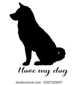 Dog silhouette, dog, dog breeds, logo, vector, silhouette, i love my dog, animal, illustration, icon, sign, design, black, symbol, pet, love