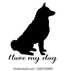 Dog silhouette, dog, dog breeds, logo, vector, silhouette, i love my dog, animal, illustration, icon, sign, design, black, symbol, pet, love