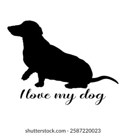 Dog silhouette, dog, dog breeds, logo, vector, silhouette, i love my dog, animal, illustration, icon, sign, design, black, symbol, pet, love