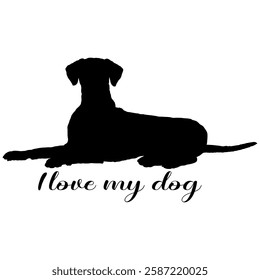 Dog silhouette, dog, dog breeds, logo, vector, silhouette, i love my dog, animal, illustration, icon, sign, design, black, symbol, pet, love