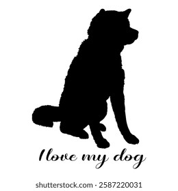 Dog silhouette, dog, dog breeds, logo, vector, silhouette, i love my dog, animal, illustration, icon, sign, design, black, symbol, pet, love