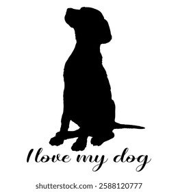 dog silhouette, dog, dog breeds, logo, vector, silhouette, i love my dog, animal, illustration, icon, sign, design, black, symbol, pet, love
