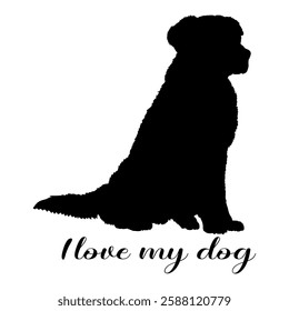 dog silhouette, dog, dog breeds, logo, vector, silhouette, i love my dog, animal, illustration, icon, sign, design, black, symbol, pet, love
