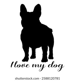 dog silhouette, dog, dog breeds, logo, vector, silhouette, i love my dog, animal, illustration, icon, sign, design, black, symbol, pet, love
