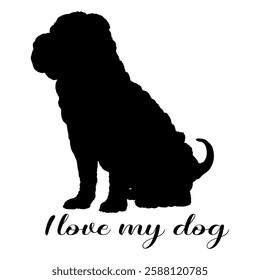 dog silhouette, dog, dog breeds, logo, vector, silhouette, i love my dog, animal, illustration, icon, sign, design, black, symbol, pet, love
