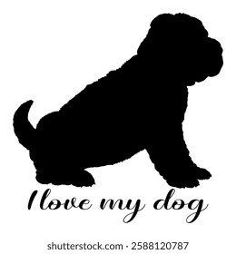 dog silhouette, dog, dog breeds, logo, vector, silhouette, i love my dog, animal, illustration, icon, sign, design, black, symbol, pet, love
