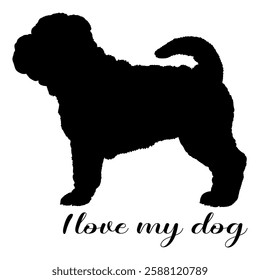 dog silhouette, dog, dog breeds, logo, vector, silhouette, i love my dog, animal, illustration, icon, sign, design, black, symbol, pet, love
