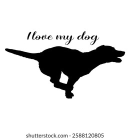 dog silhouette, dog, dog breeds, logo, vector, silhouette, i love my dog, animal, illustration, icon, sign, design, black, symbol, pet, love
