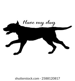 dog silhouette, dog, dog breeds, logo, vector, silhouette, i love my dog, animal, illustration, icon, sign, design, black, symbol, pet, love
