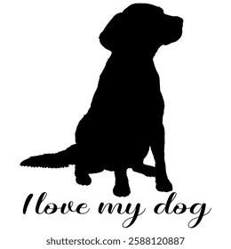 dog silhouette, dog, dog breeds, logo, vector, silhouette, i love my dog, animal, illustration, icon, sign, design, black, symbol, pet, love
