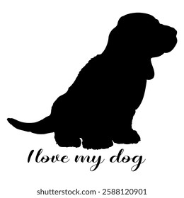 dog silhouette, dog, dog breeds, logo, vector, silhouette, i love my dog, animal, illustration, icon, sign, design, black, symbol, pet, love
