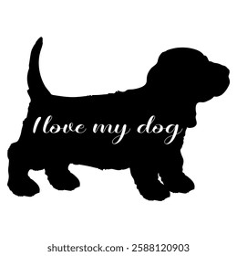 dog silhouette, dog, dog breeds, logo, vector, silhouette, i love my dog, animal, illustration, icon, sign, design, black, symbol, pet, love
