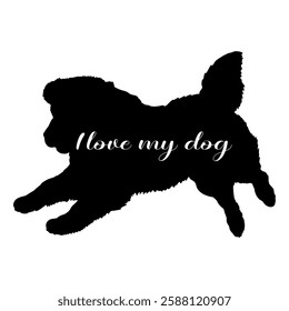 dog silhouette, dog, dog breeds, logo, vector, silhouette, i love my dog, animal, illustration, icon, sign, design, black, symbol, pet, love
