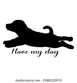 dog silhouette, dog, dog breeds, logo, vector, silhouette, i love my dog, animal, illustration, icon, sign, design, black, symbol, pet, love
