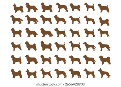Juego de Paquetes de silueta de perro EPS 10 File