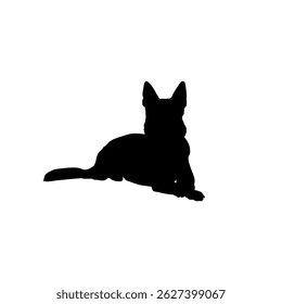 Dog Silhouette, can use for Logo, Art Illustration, Apps, Pictogram, Website, or Graphic Design Element. Vector Illustration 