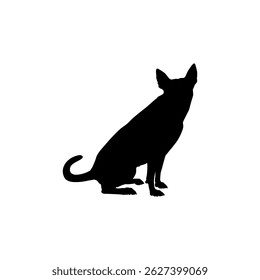 Dog Silhouette, can use for Logo, Art Illustration, Apps, Pictogram, Website, or Graphic Design Element. Vector Illustration 