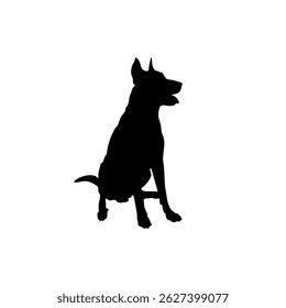 Dog Silhouette, can use for Logo, Art Illustration, Apps, Pictogram, Website, or Graphic Design Element. Vector Illustration 