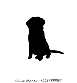Dog Silhouette, can use for Logo, Art Illustration, Apps, Pictogram, Website, or Graphic Design Element. Vector Illustration 