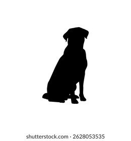 Dog Silhouette, can use for Logo, Art Illustration, Apps, Pictogram, Website, or Graphic Design Element. Vector Illustration 