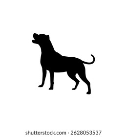 Dog Silhouette, can use for Logo, Art Illustration, Apps, Pictogram, Website, or Graphic Design Element. Vector Illustration 