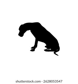 Dog Silhouette, can use for Logo, Art Illustration, Apps, Pictogram, Website, or Graphic Design Element. Vector Illustration 