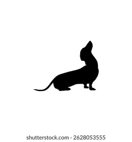 Dog Silhouette, can use for Logo, Art Illustration, Apps, Pictogram, Website, or Graphic Design Element. Vector Illustration 
