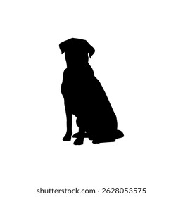Dog Silhouette, can use for Logo, Art Illustration, Apps, Pictogram, Website, or Graphic Design Element. Vector Illustration 