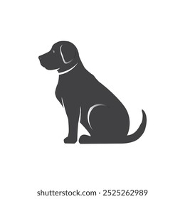 Dog silhouette collection vector. Dog in various poses and activities like jumping, sitting, running, playing, and standing. Silhouette black puppies, pet dog vector isolated on a white background.