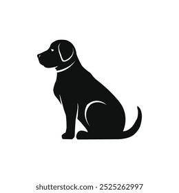 Dog silhouette collection vector. Dog in various poses and activities like jumping, sitting, running, playing, and standing. Silhouette black puppies, pet dog vector isolated on a white background.