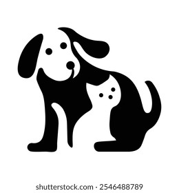 dog silhouette design, dog silhouette design with cat