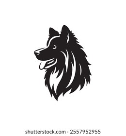 Dog silhouette design for creative logos