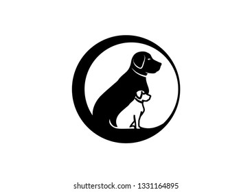dog silhouette design. dog logo