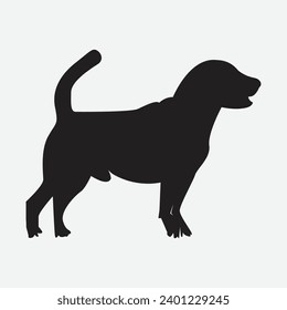 dog silhouette design,  dog vector, black 