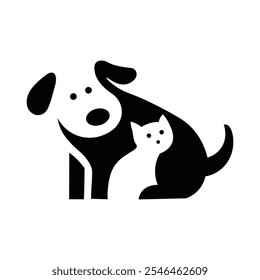 dog silhouette design vector for business,  Dog, cat paw icon. Zoo, vet logo element. Paw print vector symbol