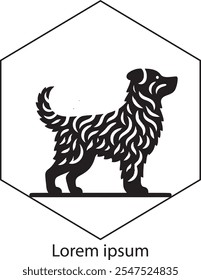 Dog Silhouette, Design vector dog head 
