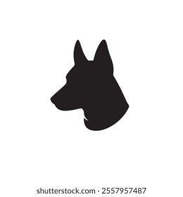 Dog silhouette emblem with sleek design