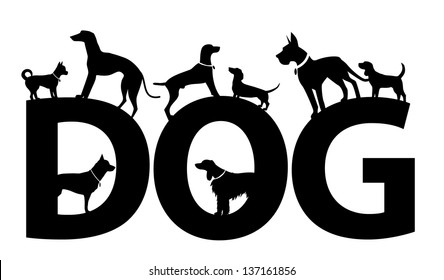 Dog silhouette. EPS 10 vector, grouped for easy editing. No open shapes or paths.