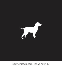 Dog silhouette flat vector design