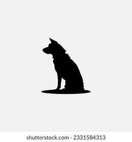 Dog silhouette graphic element Illustration template design